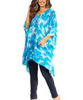 Sakkas Adalwin Second TieDye Desert Sun Circle Ponch Tunic Top Blouse W/Embroidery