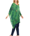 Sakkas Adalwin Third Tie Dye Desert Sun Circle Ponch Tunic Top Blouse W/Embroidery