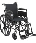 Cruiser III Light Weight Wheelchair with Flip Back Removable Arms, Full Arms, Swing away Footrests, 18