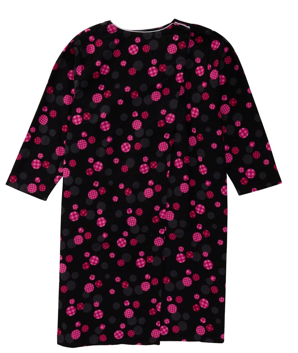 100% Cotton Flannel Hospital Gown with Snaps - Clearance