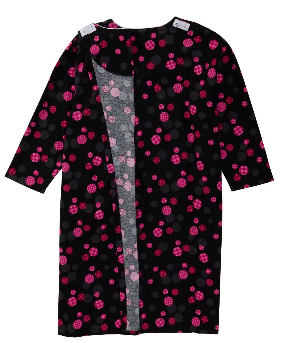 100% Cotton Flannel Hospital Gown with Snaps - Clearance