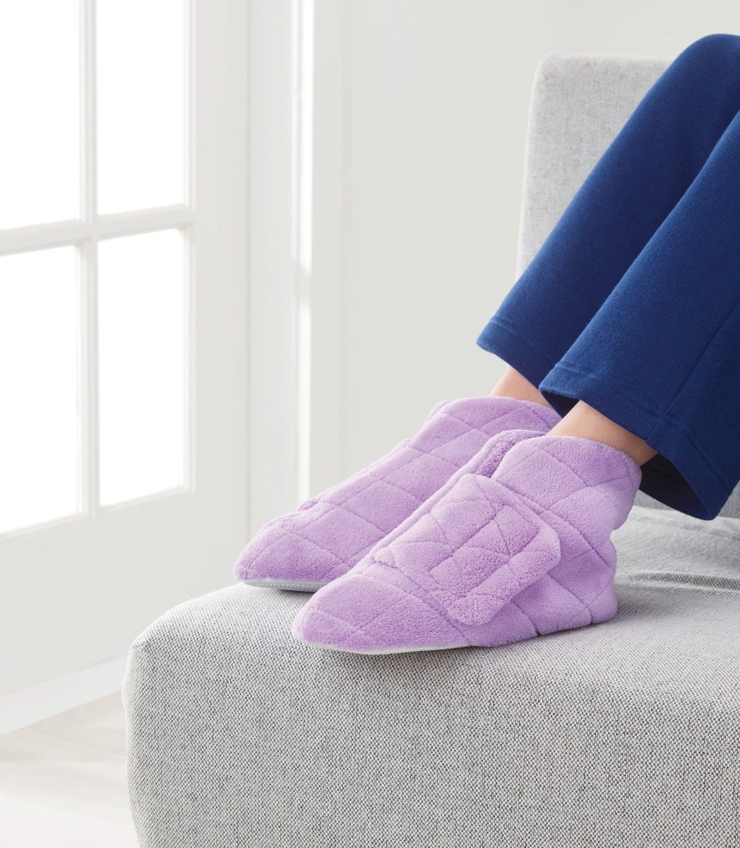 Women’s Plush Adjustable Slippers for Sore & Swollen Feet