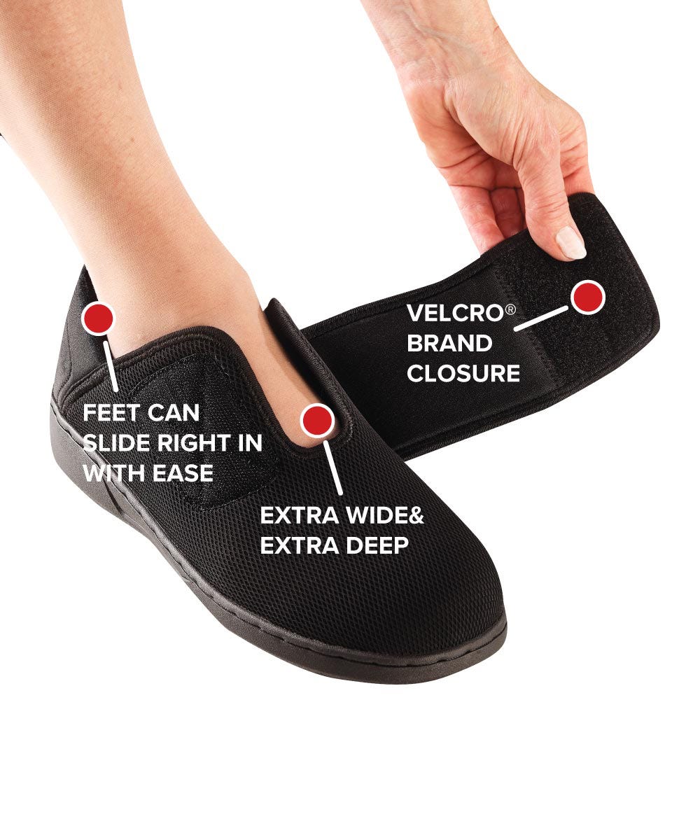 Women’s Comfort Step Shoes – Adjustable Fit (Regular to Extra Wide)