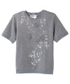 Women's Open Back Floral Fleece Top