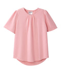 Women's Open Back Hi-Low Pleated Top