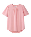 Women's Open Back Hi-Low Pleated Top
