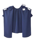 Women's Open Back Hi-Low Pleated Top