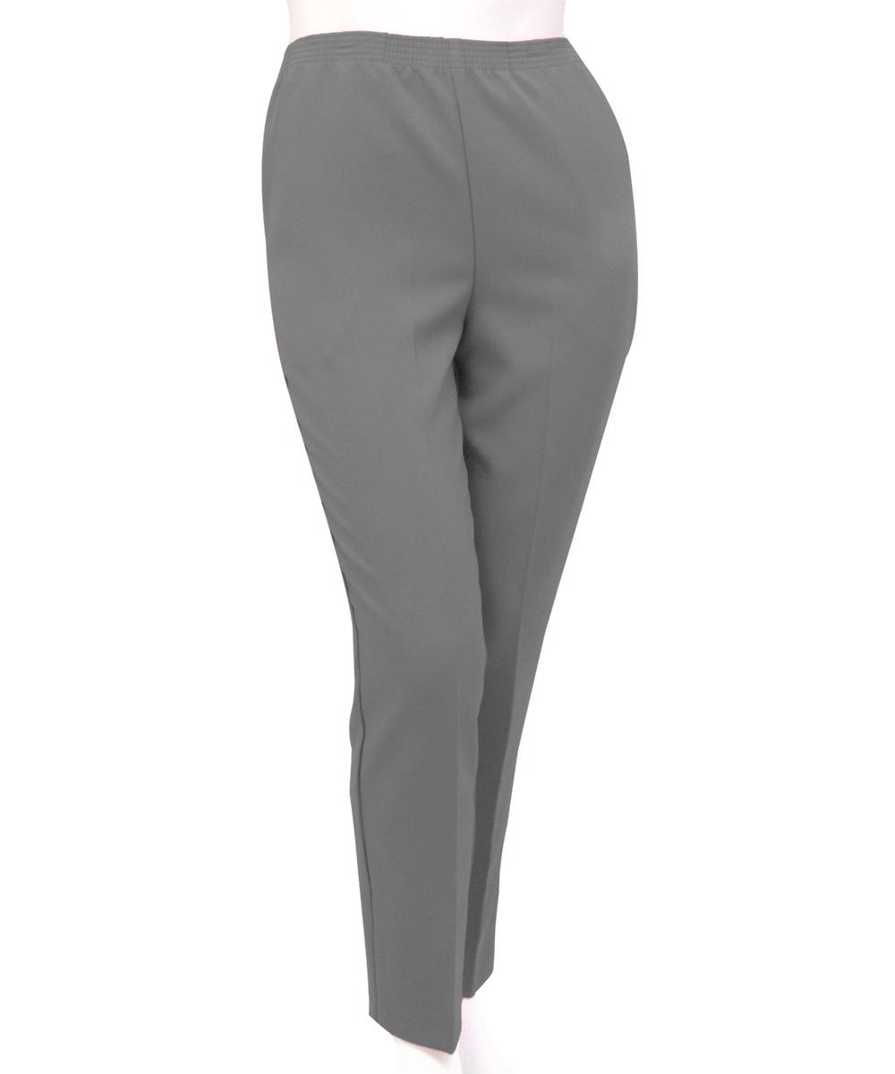 Women's Pull On Pants - Elastic Waist Polyester Pants for Women - Clearance