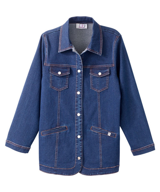 Women's Self Dressing Magnetic Closure Jean Jacket