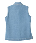 Women's Self Dressing Magnetic Closure Denim Vest
