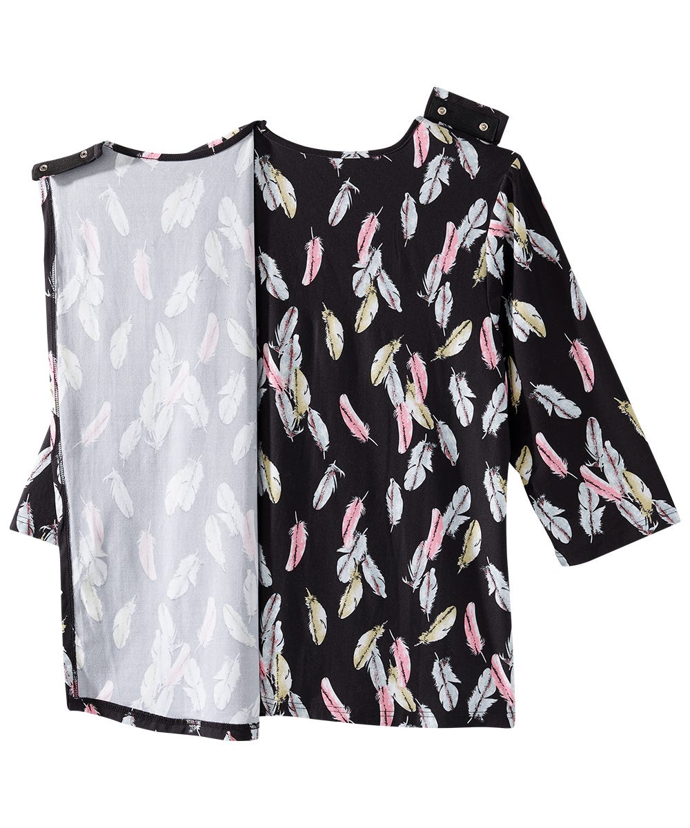 Women's Open Back Faux Button Top - Clearance