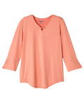 Women's Open Back Notched Neckline Top