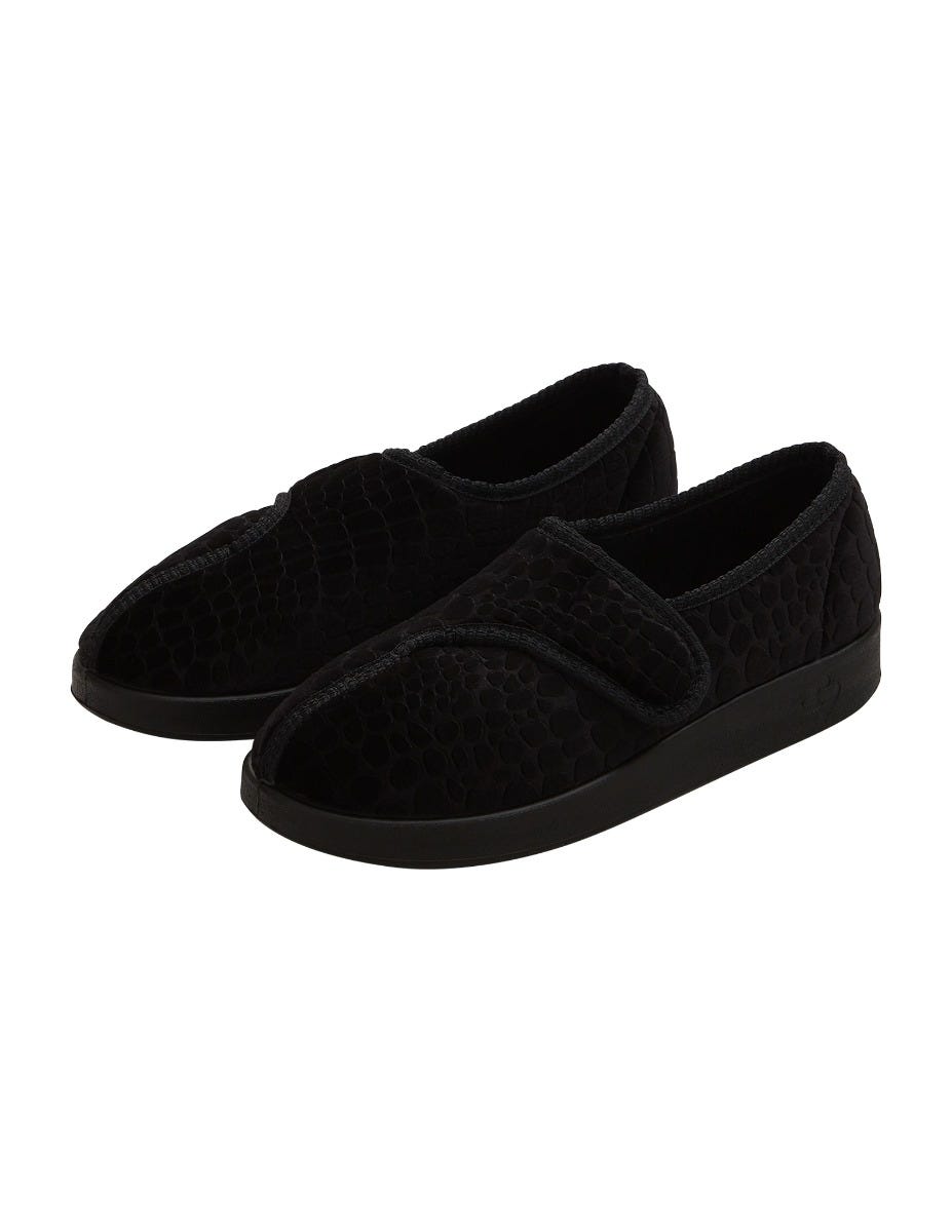 Women’s Soft Slippers with Easy Closures – Adjustable Fit (Regular to Extra Wide)