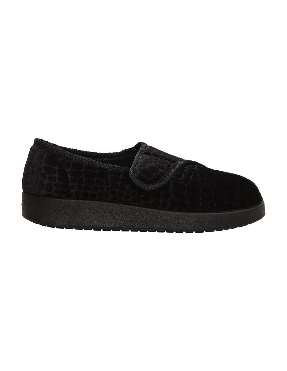 Women’s Soft Slippers with Easy Closures – Adjustable Fit (Regular to Extra Wide)