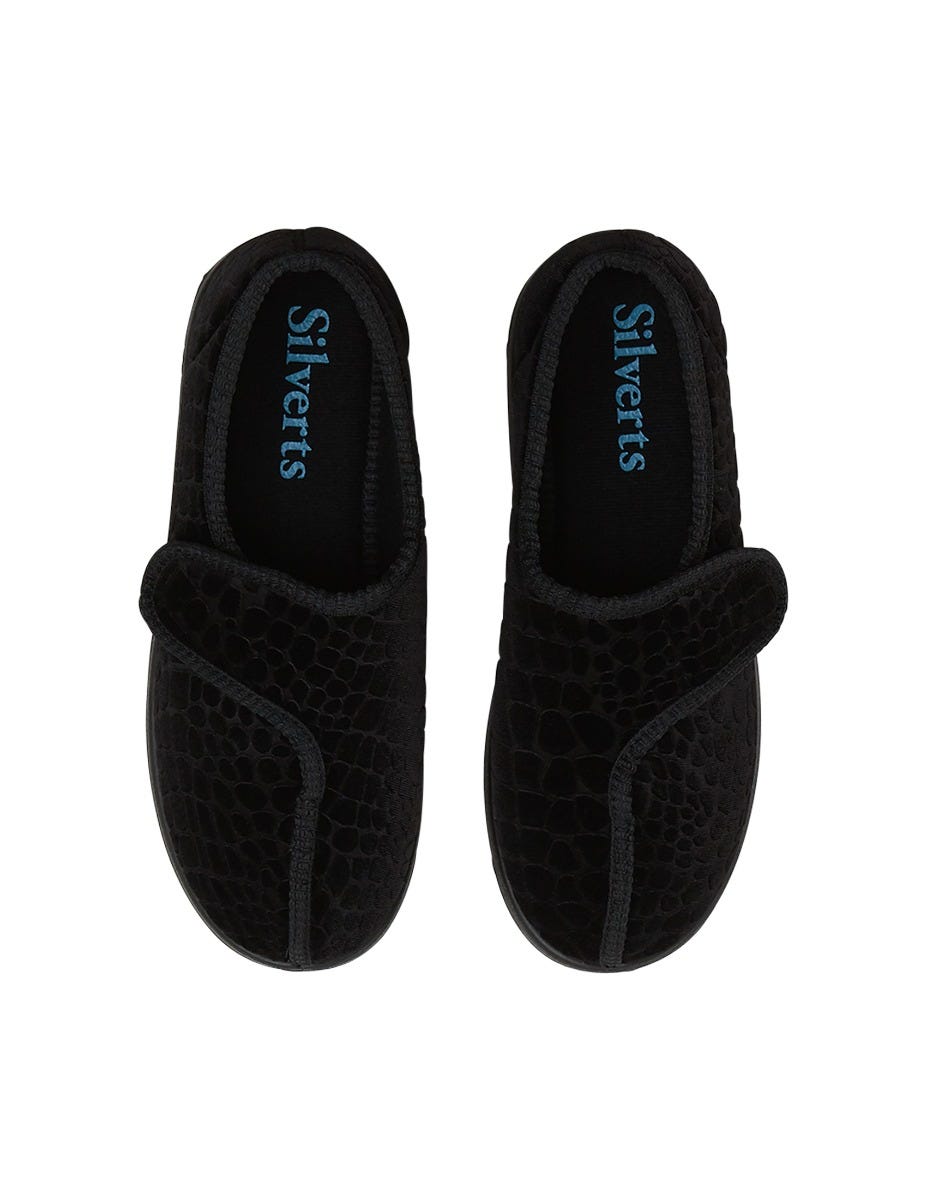 Women’s Soft Slippers with Easy Closures – Adjustable Fit (Regular to Extra Wide)