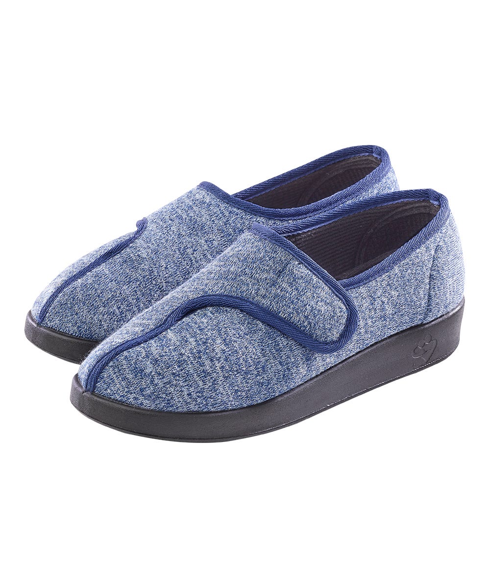 Women’s Soft Slippers with Easy Closures – Adjustable Fit (Regular to Extra Wide)