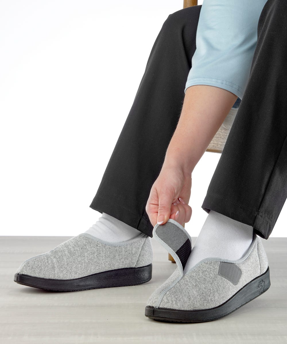 Women’s Soft Slippers with Easy Closures – Adjustable Fit (Regular to Extra Wide)