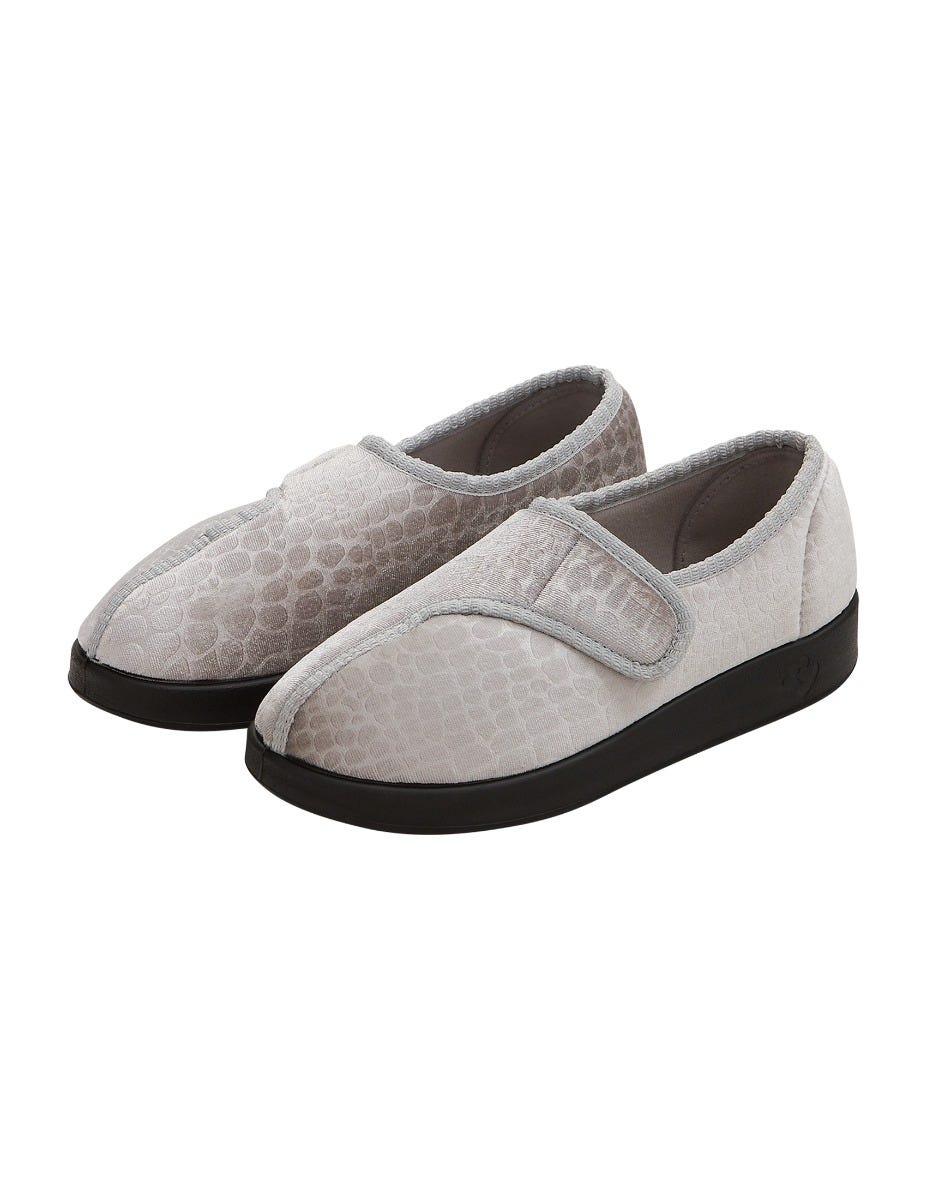 Women’s Soft Slippers with Easy Closures – Adjustable Fit (Regular to Extra Wide)