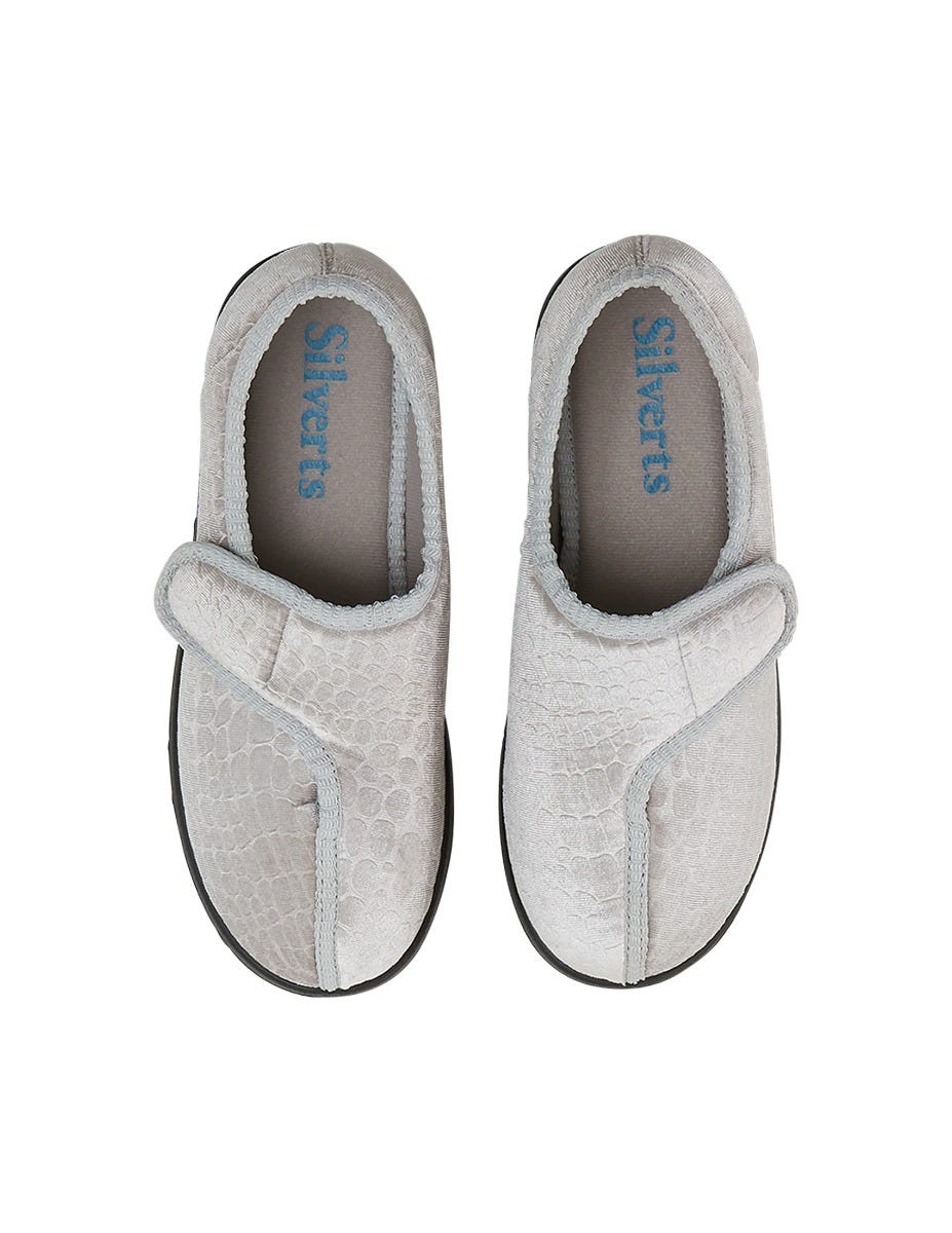 Women’s Soft Slippers with Easy Closures – Adjustable Fit (Regular to Extra Wide)