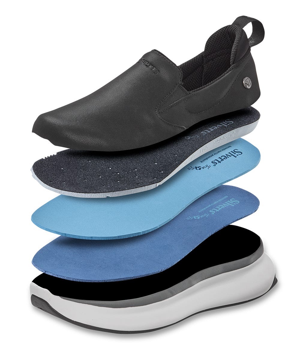 Women’s Leather Comfort Slip-On Shoes – Adjustable Fit (Regular to Extra Wide)