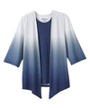 Women's Open Back Ombre Knit Twofer Top - Clearance