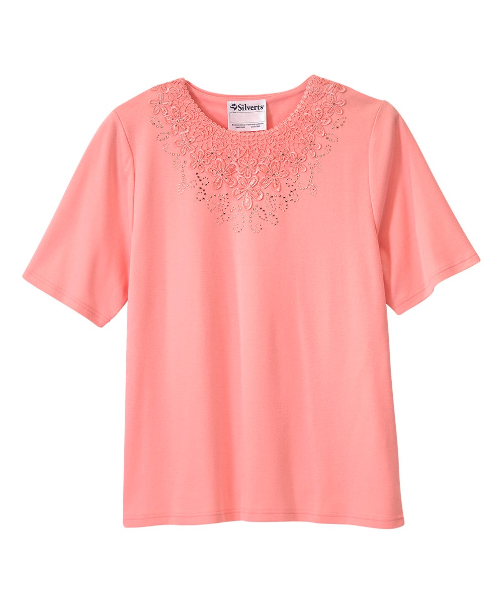 Women's Open Back Embellished Top