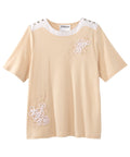 Women's Open Back Top with Embroidery Detail