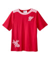 Women's Open Back Top with Embroidery Detail - Clearance
