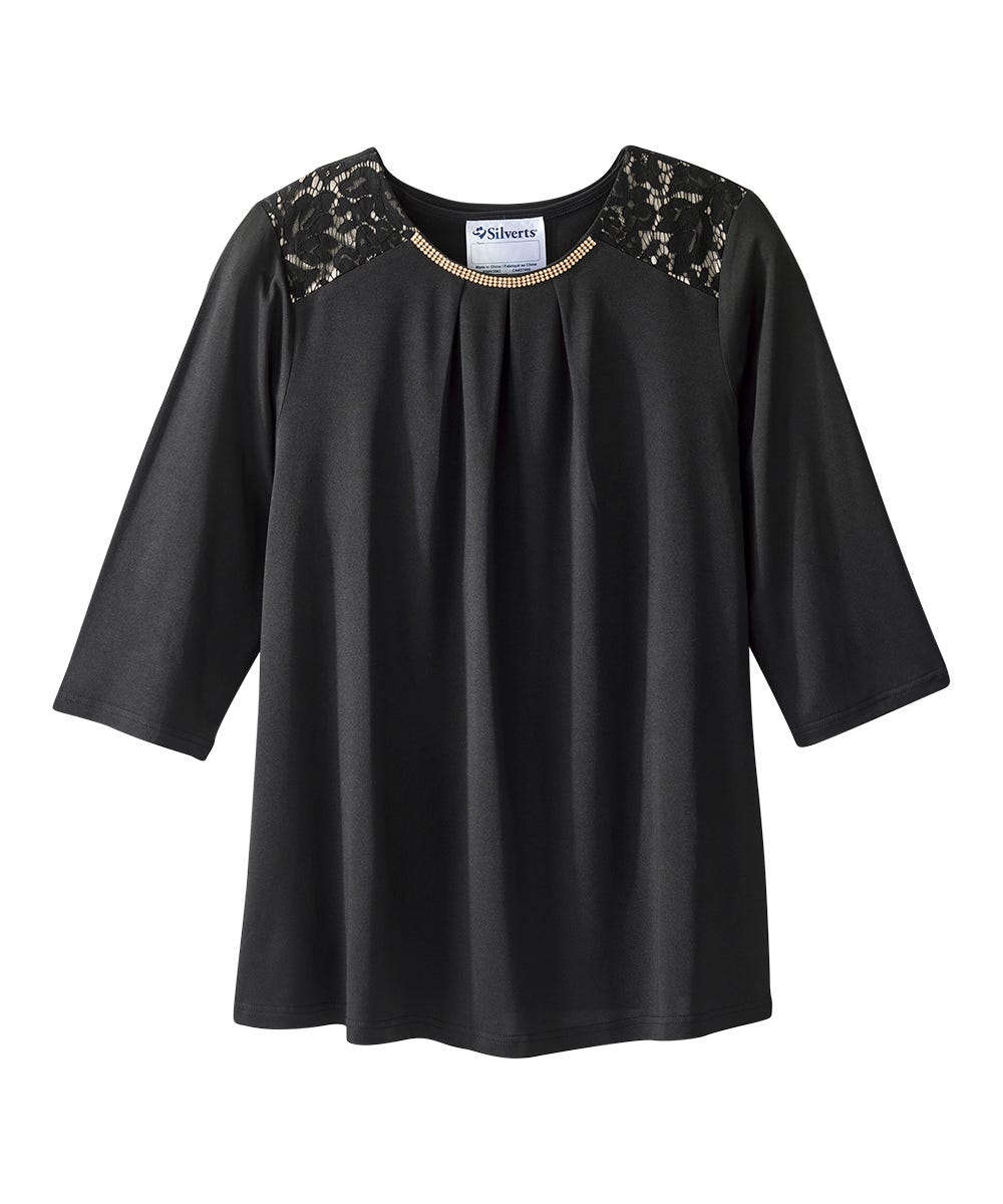 Women's Open Back Top with Lace Detail