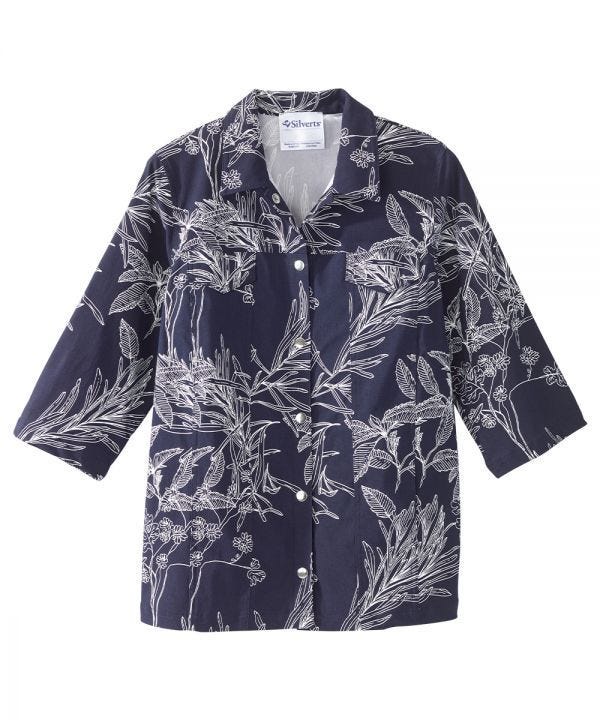 Women's Self Dressing Magnetic Closure Chambray Style Jacket