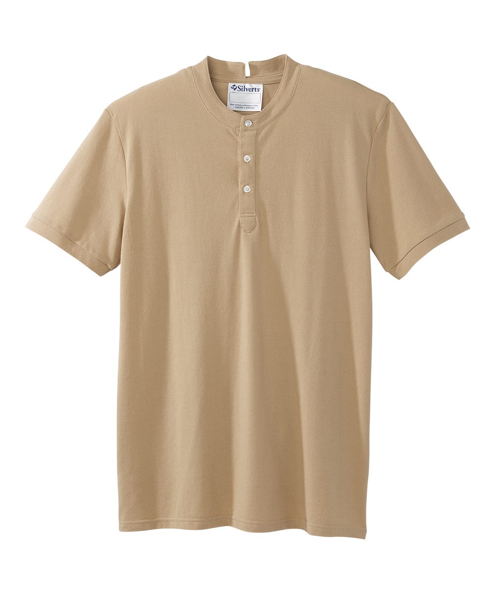 Men's Open Back Henley T-Shirt - Clearance