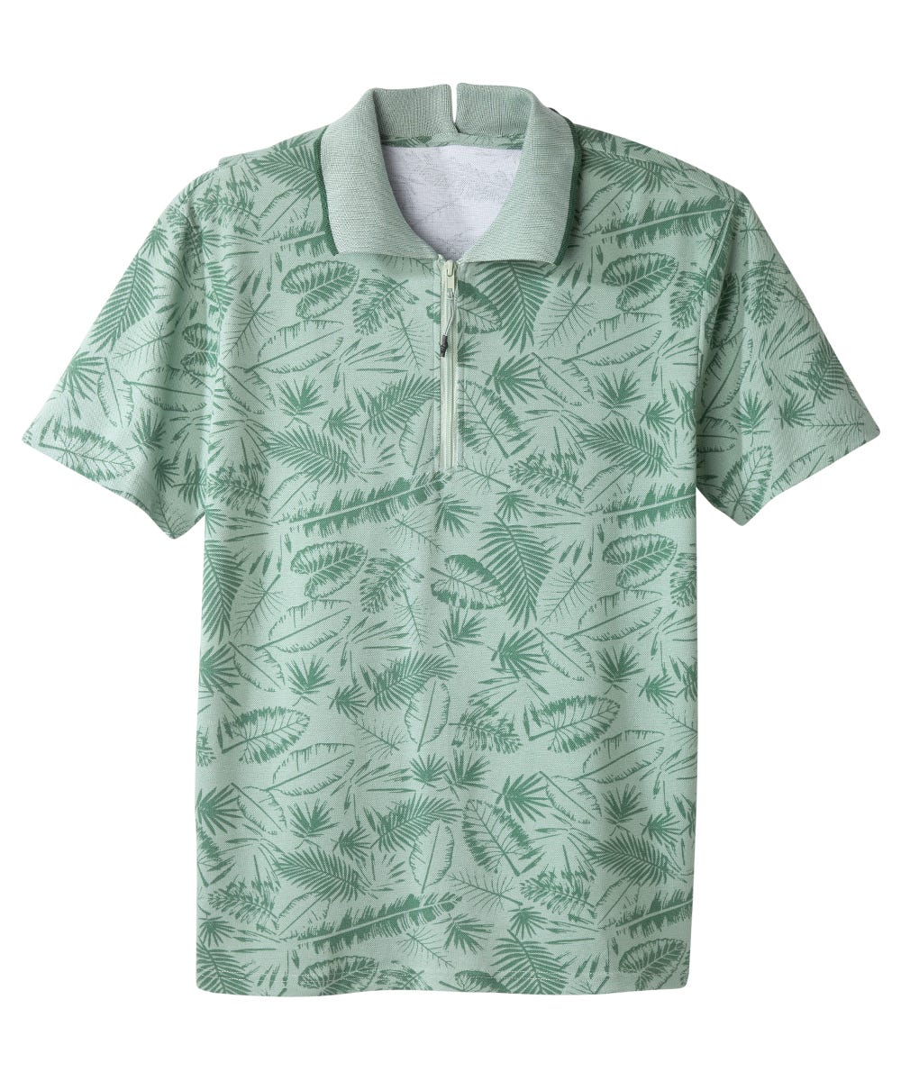 Men's Open Back Polo Shirt with Zip  - Clearance