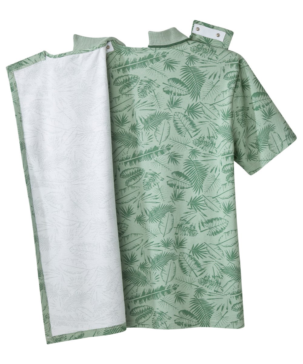 Men's Open Back Polo Shirt with Zip  - Clearance