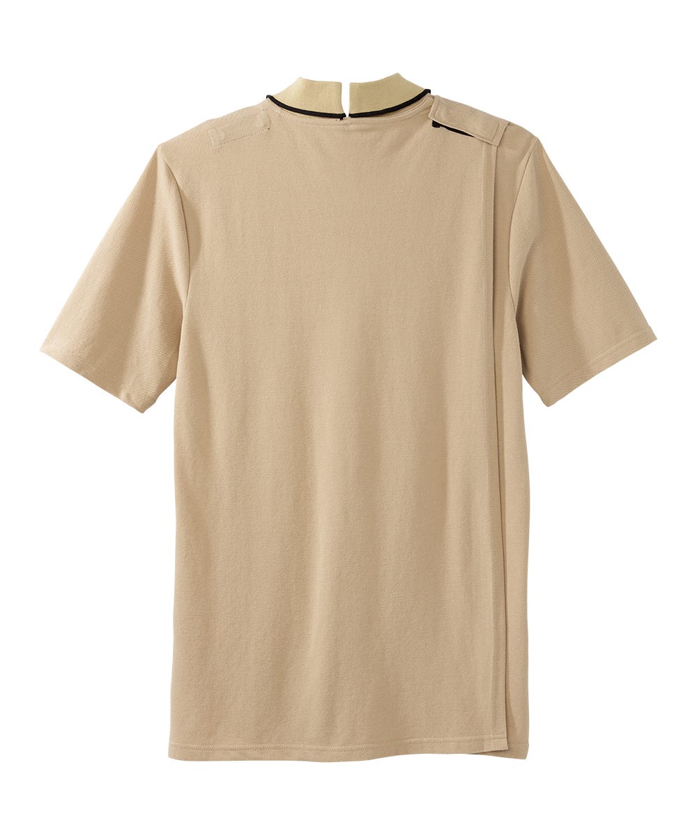 Men's Open Back Polo Shirt with Zip