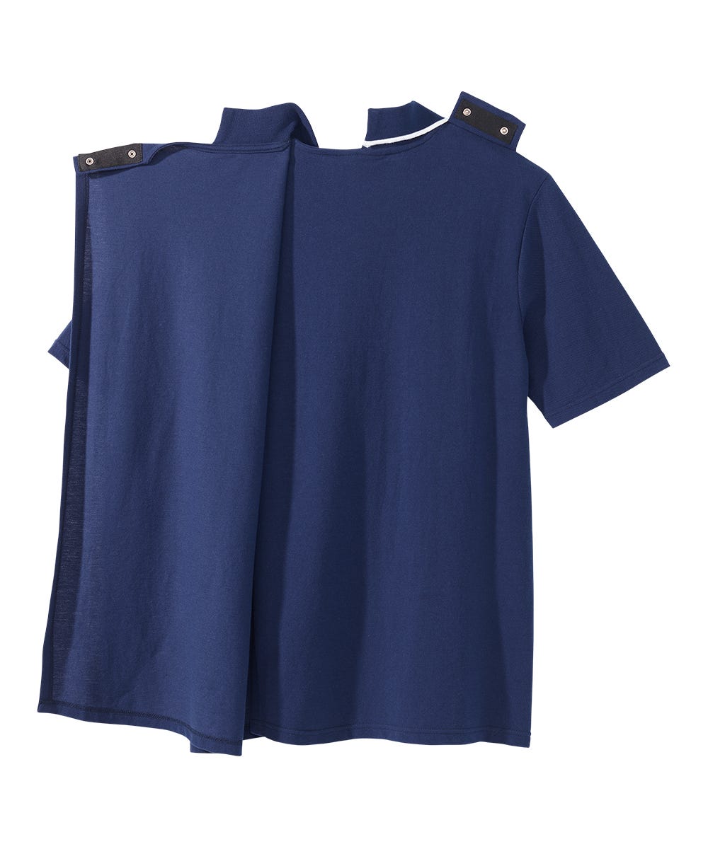 Men's Open Back Polo Shirt with Zip
