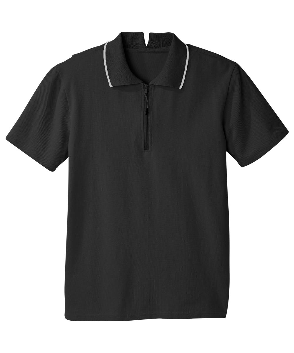 Men's Open Back Polo Shirt with Zip  - Clearance