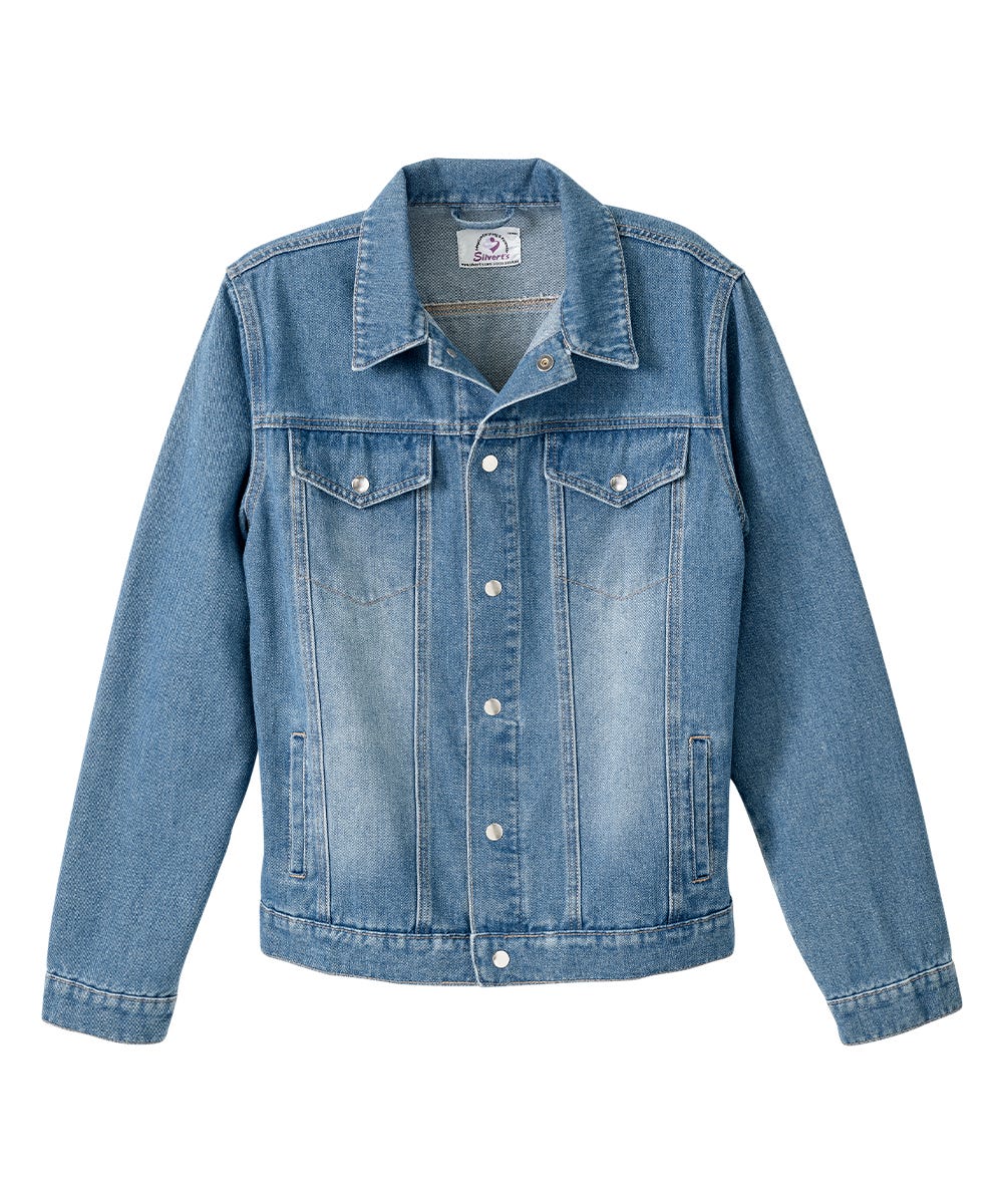 Men's Self Dressing Magnetic Closure Jean Jacket