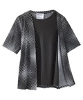 Women's Open Back Short Sleeve Twofer Top
