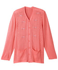 Women's Adaptive Open Back Flower Cardigan