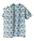 Men's Open Back Printed Short Sleeve Dress Shirt