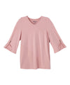 Women's Open Back Crepe V-Neck Top