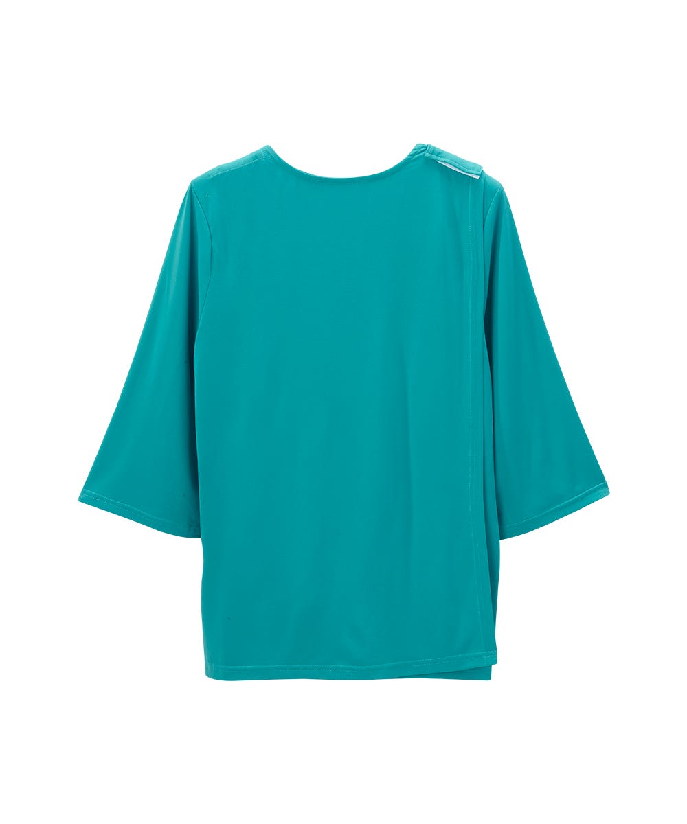 Women's Open Back Crepe V-Neck Top