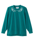 Women's Open Back Long Sleeve Embroidered Sweatshirt
