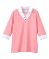 Women's Open Back 3/4 Sleeve Collared Top