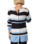 Women's Open Back Striped Sweater