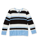 Women's Open Back Striped Sweater