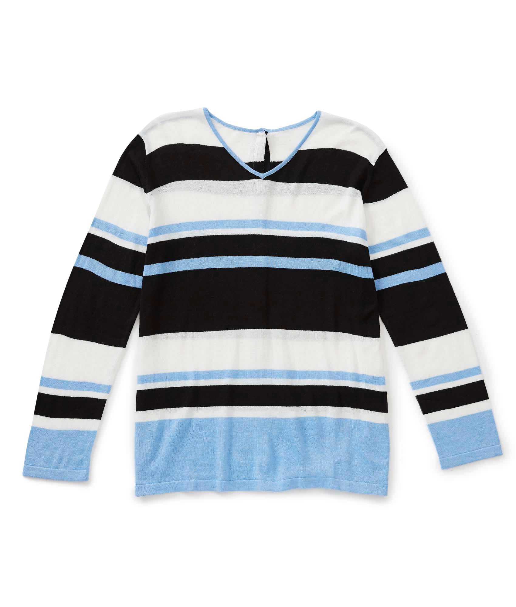 Women's Open Back Striped Sweater