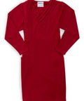 Women's Long-Sleeve Open Back Ponte Dress