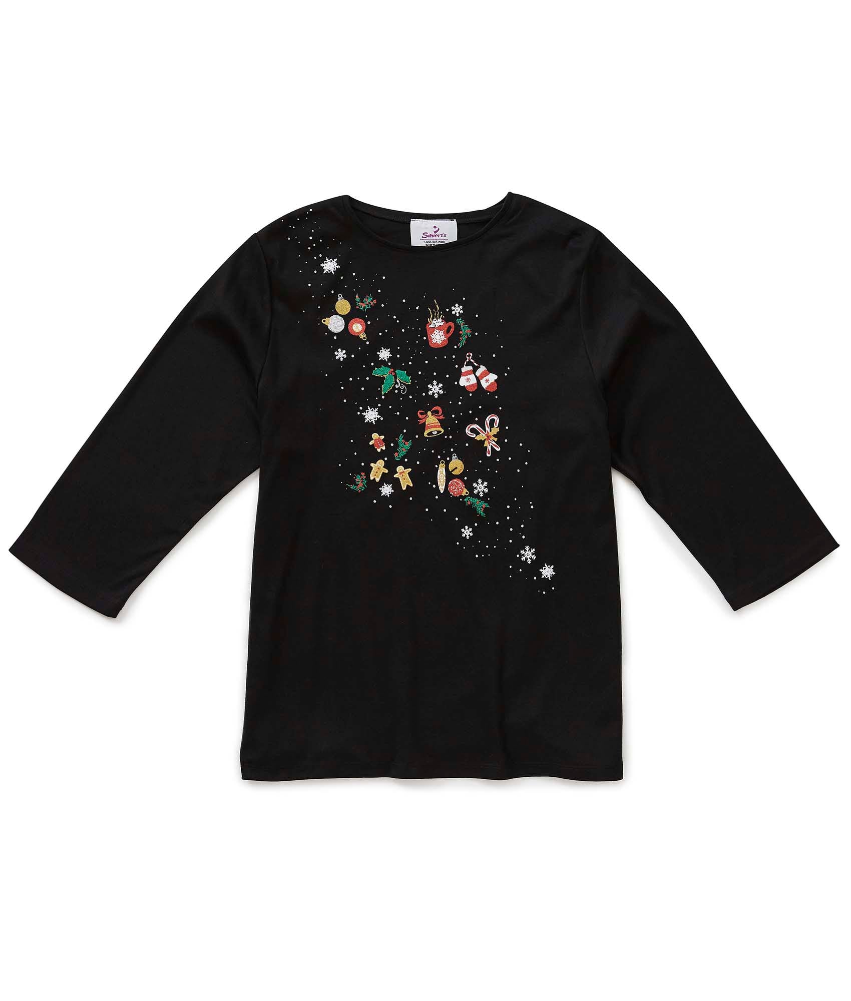 Women's Open Back Seasonal Print Top