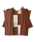 Women's Open Back Patchwork Top